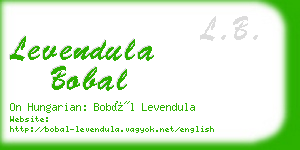 levendula bobal business card